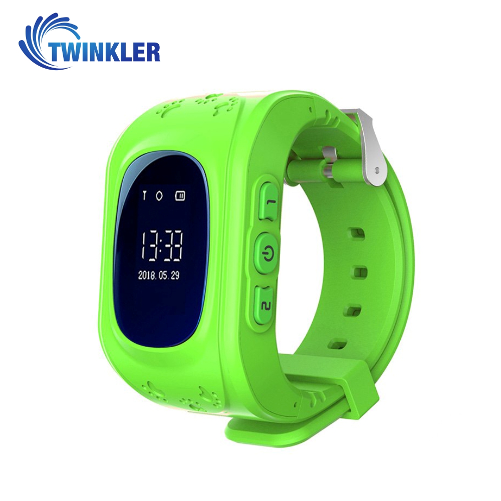 Ceas Smartwatch Pentru Copii Twinkler TKY-Q50 cu Functie Telefon, Localizare GPS, SOS - Verde, Cartela SIM Cadou