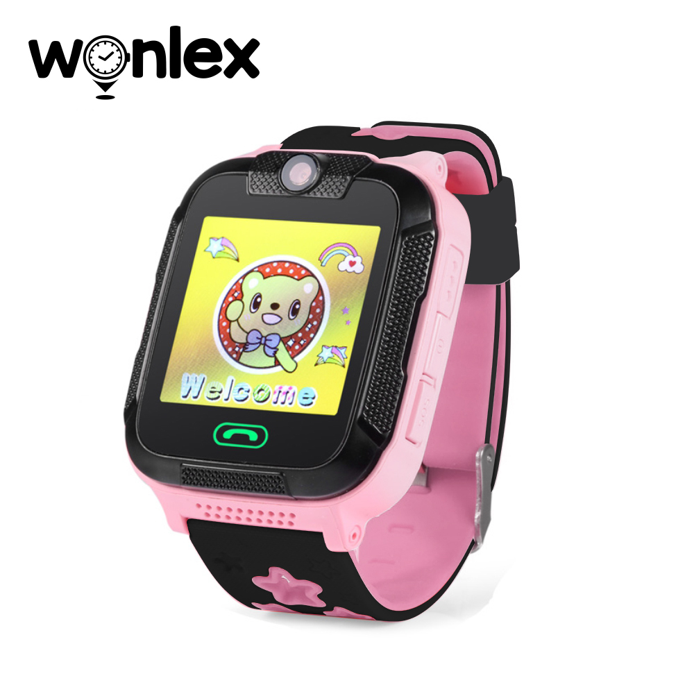 Ceas Smartwatch Pentru Copii Wonlex GW2000 cu Functie Telefon, Localizare GPS, Camera, 3G, Pedometru, SOS, Android – Roz, Cartela SIM Cadou imagine