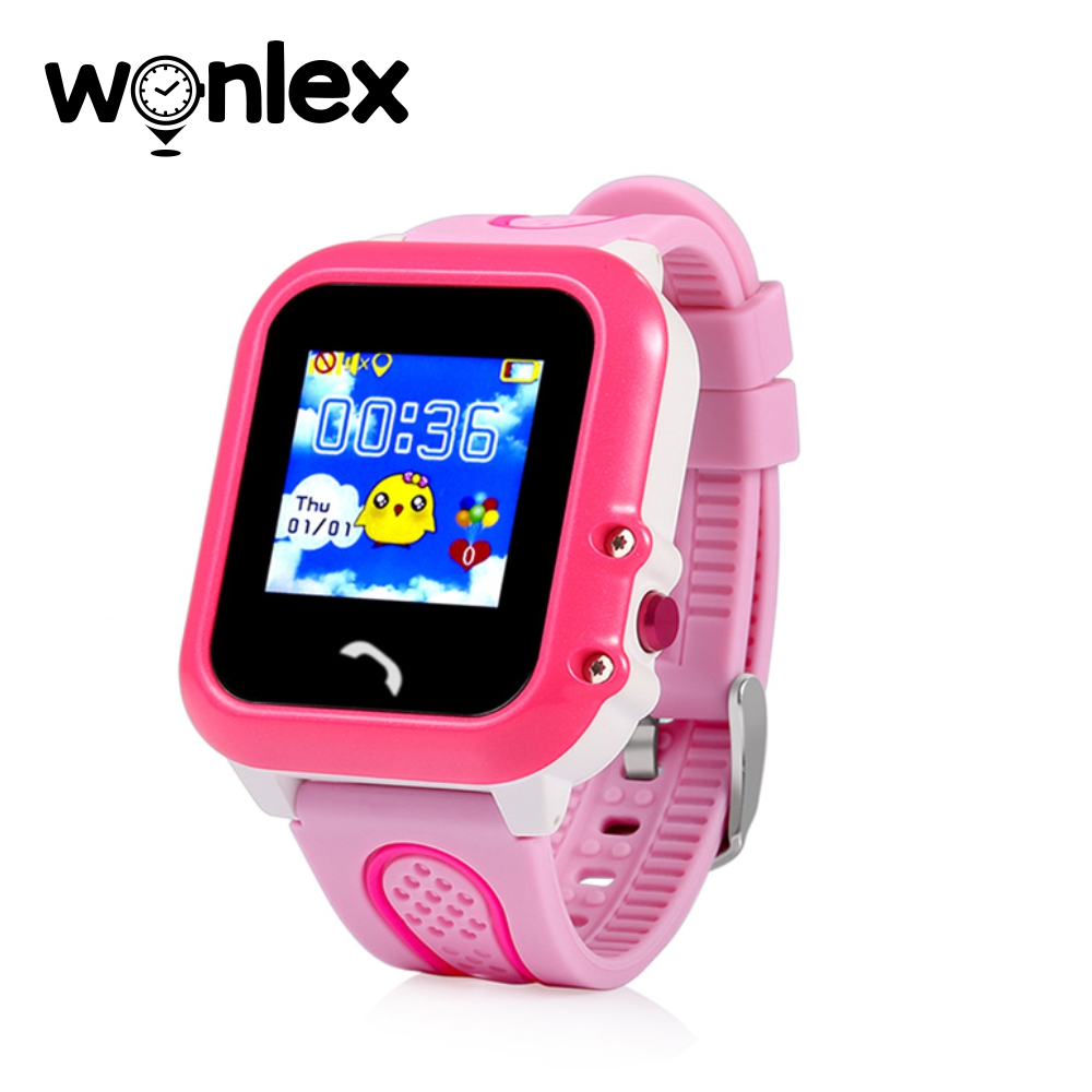 Ceas Smartwatch Pentru Copii Wonlex GW400E cu Functie Telefon, Localizare GPS, Pedometru, SOS, IP54 – Roz, Cartela SIM Cadou imagine