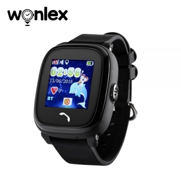 Wonlex GW400S WiFi Ceas Smartwatch Pentru Copii, Model 2022, Functie Telefon, Ecran Color, Localizare GPS, LBS, WiFi, Pedometru, SOS, Negru