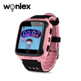 Ceas Smartwatch Pentru Copii Wonlex GW500S, Model 2024 cu Functie Telefon, Localizare GPS, Camera, Lanterna, Pedometru, SOS – Roz, Cartela SIM Cadou