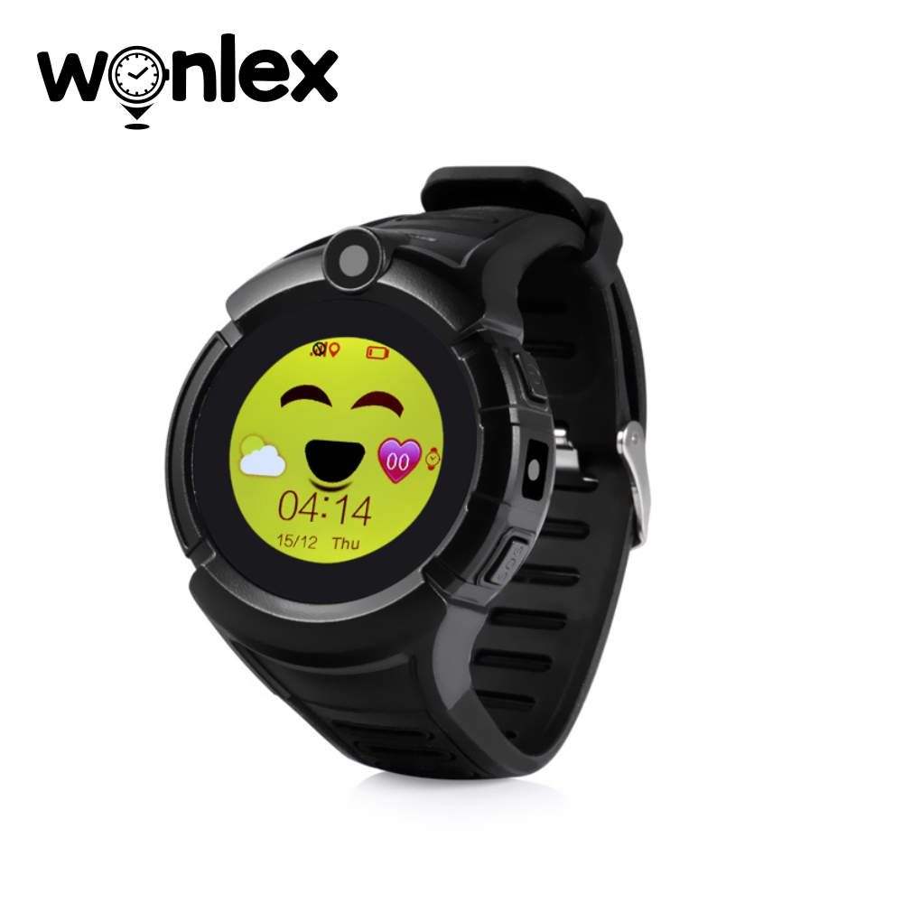 Ceas Smartwatch Pentru Copii Wonlex GW600-Q360 cu Functie Telefon, Localizare GPS, Camera, Lanterna, Pedometru, SOS – Negru imagine