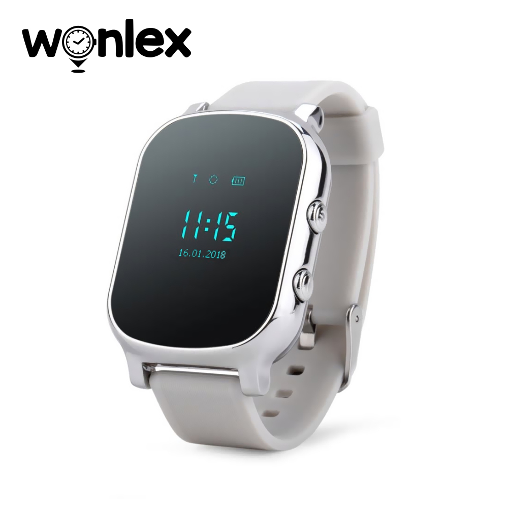 Ceas Smartwatch Pentru Copii Wonlex GW700-T58 cu Functie Telefon, Localizare GPS – Argintiu, Cartela SIM Cadou Wonlex imagine noua tecomm.ro