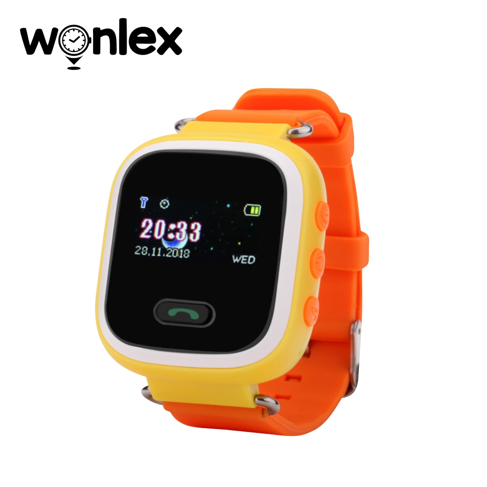 Ceas Smartwatch Pentru Copii Wonlex GW900S cu Functie Telefon, Localizare GPS, Pedometru, SOS – Portocaliu, Cartela SIM Cadou