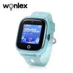 Ceas Smartwatch Pentru Copii Wonlex KT01 Wi-Fi, Model 2023 cu Functie Telefon, Localizare GPS, Camera, Pedometru, SOS, IP54 – Turcoaz, Cartela SIM Cadou