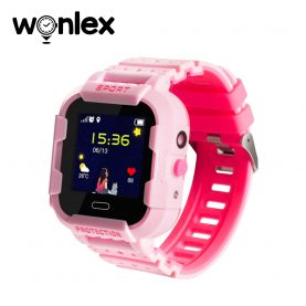 Ceas Smartwatch Pentru Copii Wonlex KT03, Model 2024 cu Functie Telefon, Localizare GPS, Camera, Pedometru, SOS, IP54 – Roz, Cartela SIM Cadou