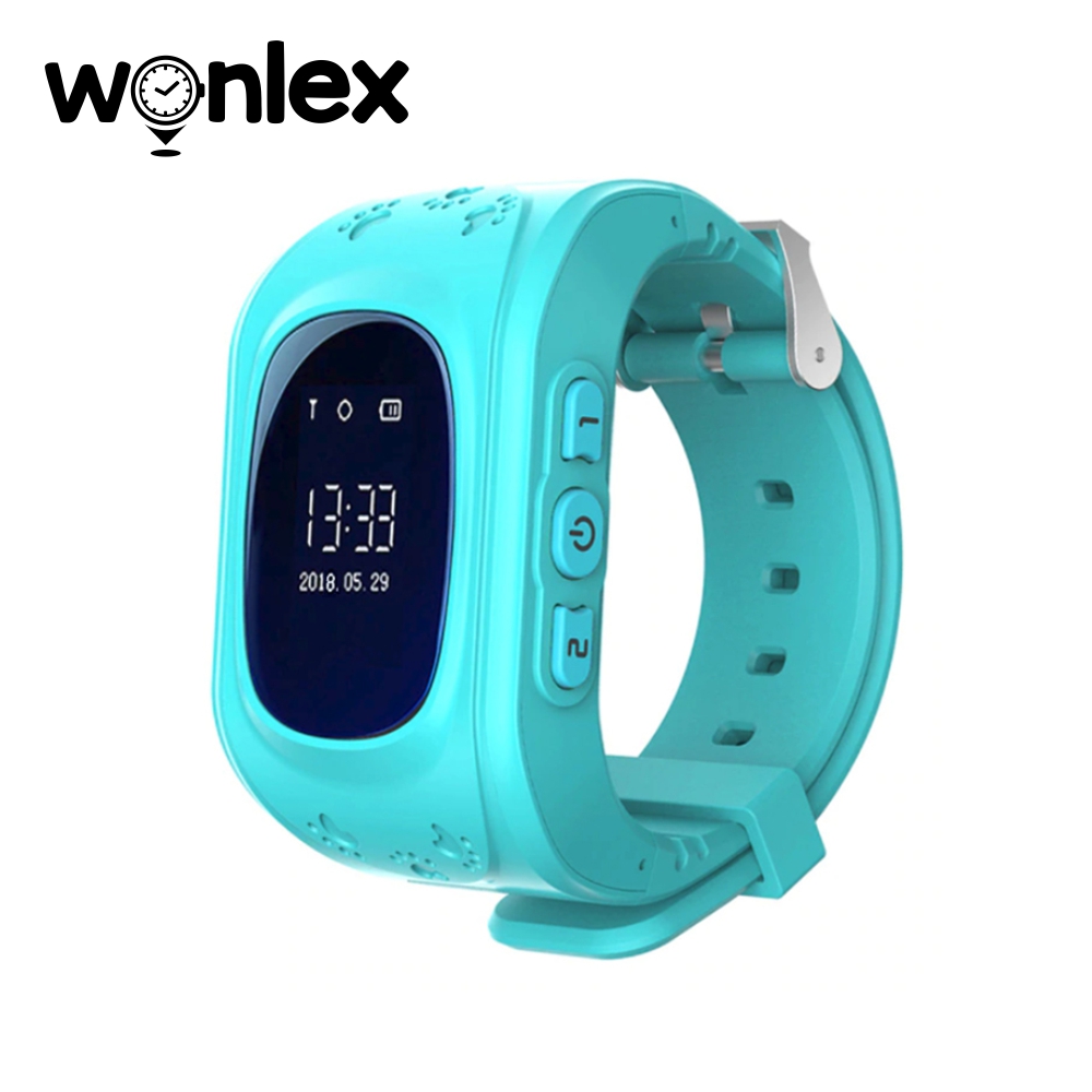 Ceas Smartwatch Pentru Copii Wonlex Q50 cu Functie Telefon, Localizare GPS, Pedometru, SOS – Turcoaz, Cartela SIM Cadou imagine noua