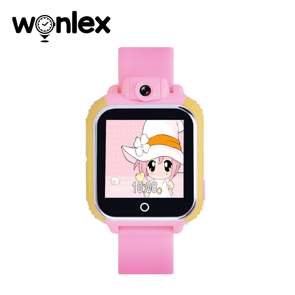 Ceas Smartwatch Copii Wonlex Gw1000 Cu Functie Telefon Si Gps Roz