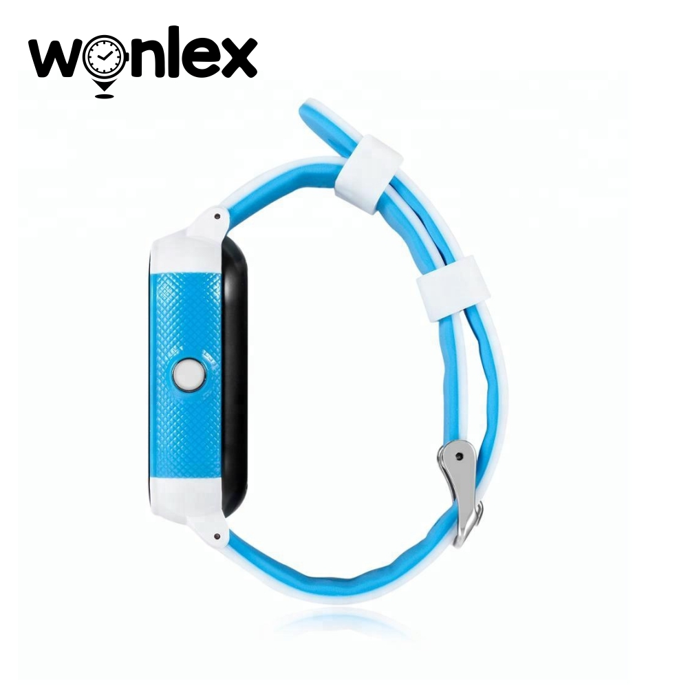 Ceas Smartwatch Pentru Copii Wonlex GW700S cu Functie Telefon, Localizare GPS, Pedometru, SOS, IP54 – Alb-Albastru, Cartela SIM Cadou
