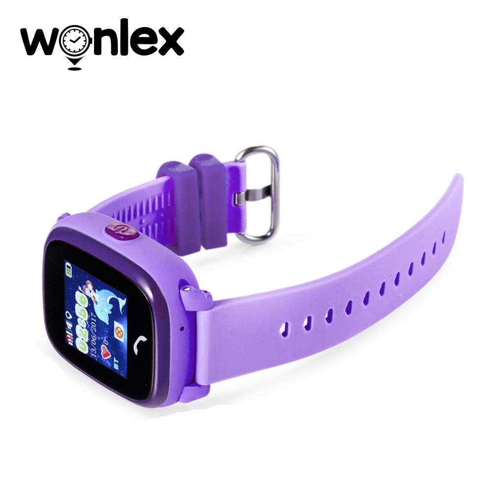 Wonlex GW400S WiFi Ceas Smartwatch Pentru Copii, Model 2022, Functie Telefon, Ecran Color, Localizare GPS+LBS+WiFi, Pedometru, SOS, Mov