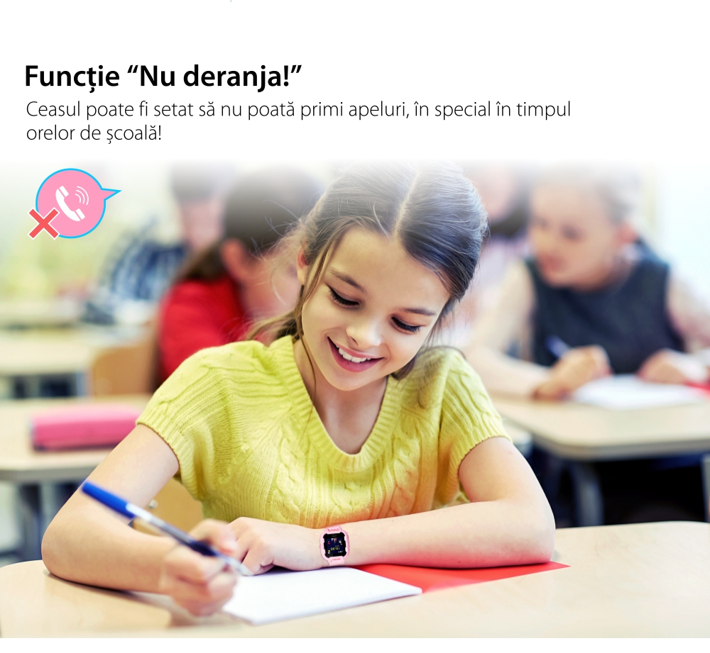 Ceas Smartwatch Pentru Copii Xkids X20 cu Functie Telefon, Localizare GPS, Apel monitorizare, Camera, Pedometru, SOS, IP54, Incarcare magnetica, Albastru, Cartela SIM Cadou, Meniu engleza