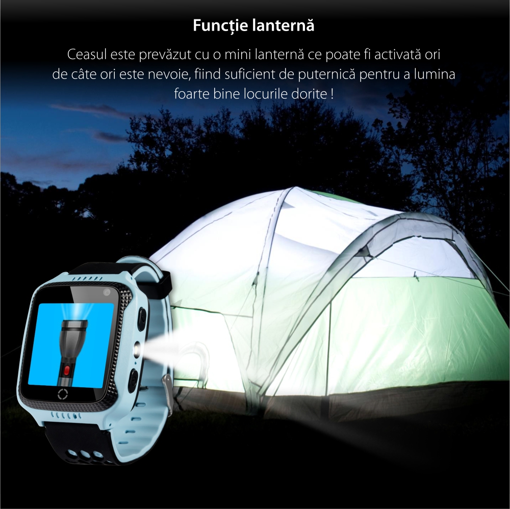 Ceas Smartwatch Pentru Copii Wonlex GW500S, Model 2023 cu Functie Telefon, Localizare GPS, Camera, Lanterna, Pedometru, SOS – Roz, Cartela SIM Cadou