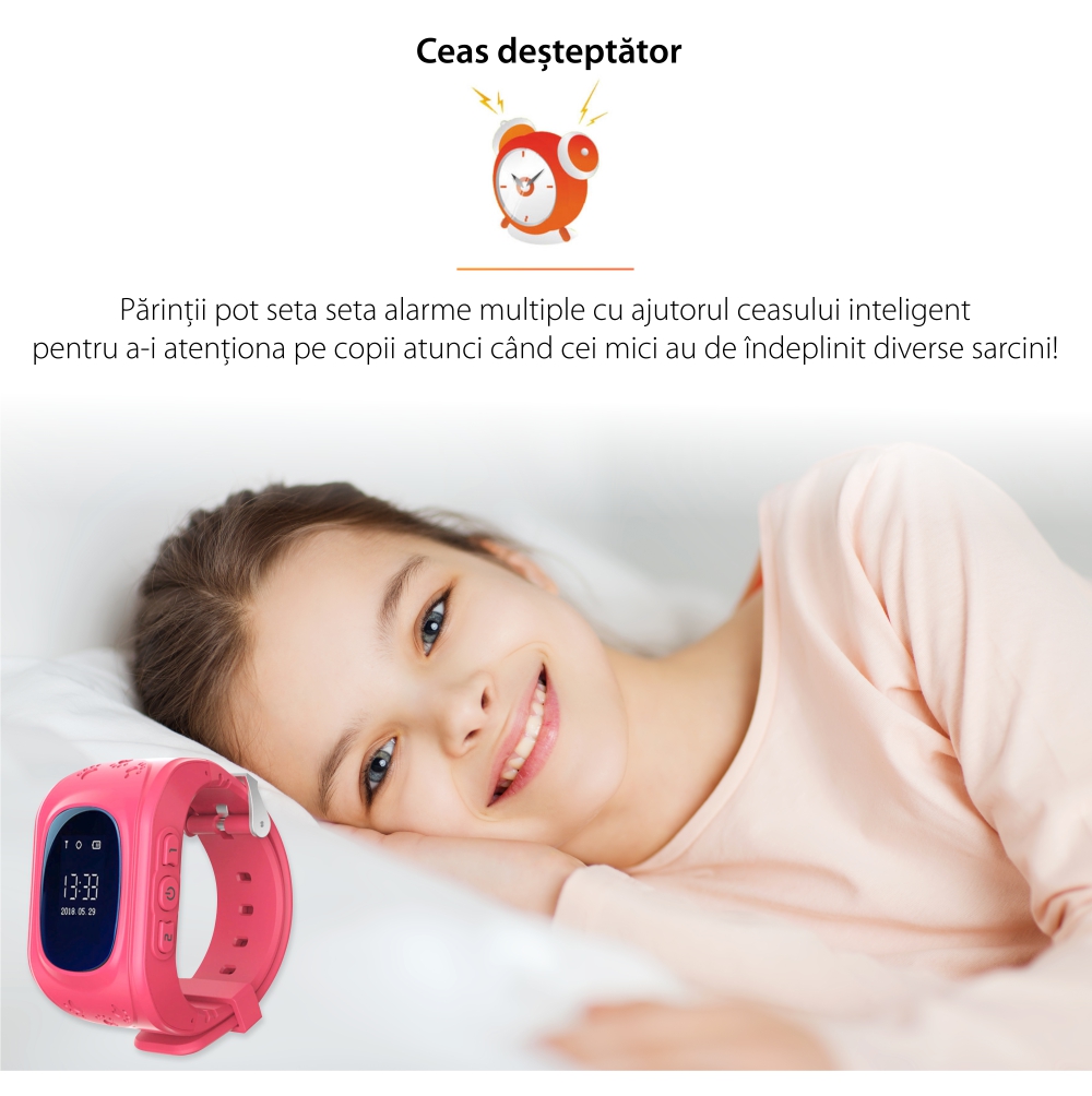 Ceas Smartwatch Pentru Copii Twinkler TKY-Q50 cu Functie Telefon, Localizare GPS, SOS – Verde, Cartela SIM Cadou