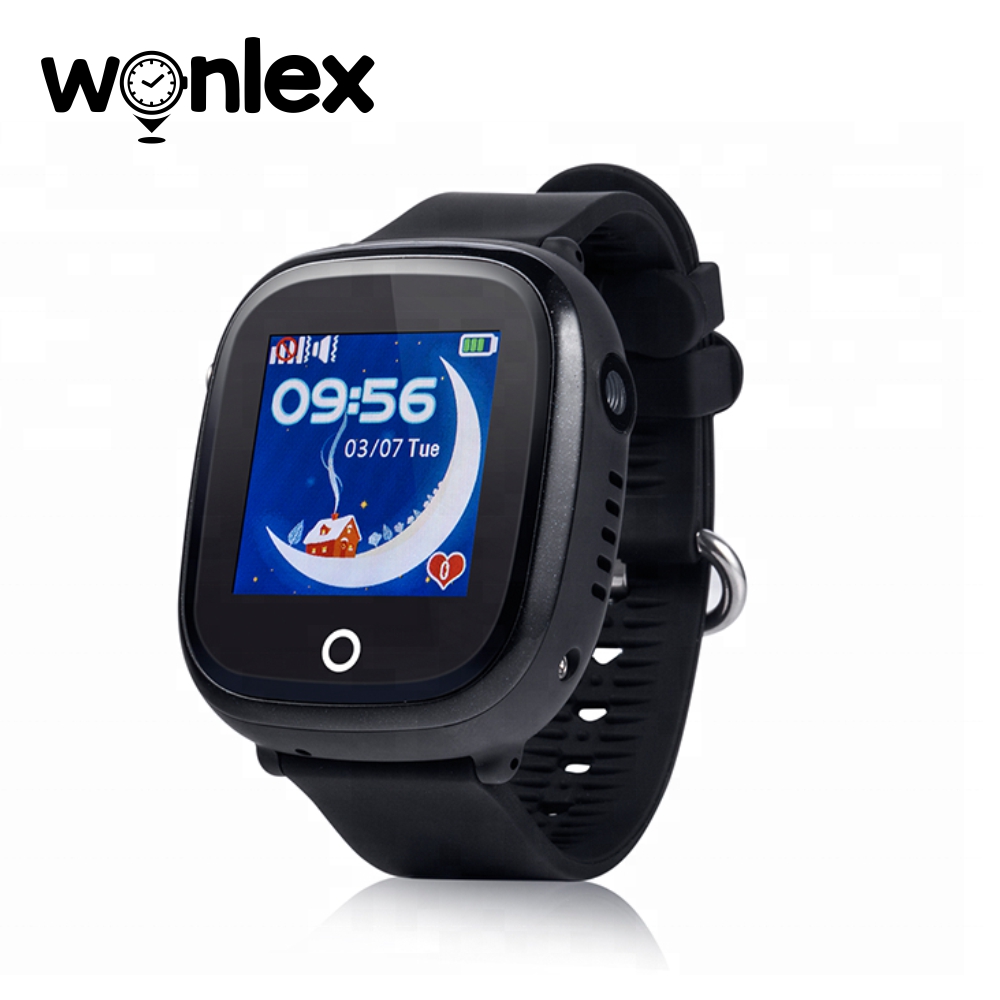 Ceas Smartwatch Pentru Copii Wonlex GW400X cu Functie Telefon, Localizare GPS, Camera, Pedometru, SOS, IP54 – Negru, Cartela SIM Cadou imagine