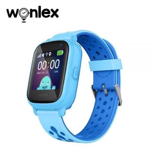 Ceas Smartwatch Pentru Copii Wonlex KT04 cu Functie Telefon, GPS, Camera, IP54 – Albastru, Cartela SIM Cadou