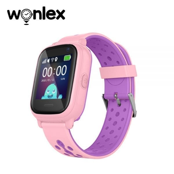 Ceas Smartwatch Pentru Copii Wonlex KT04 cu Functie Telefon, GPS, Camera, IP54 – Roz, Cartela SIM Cadou