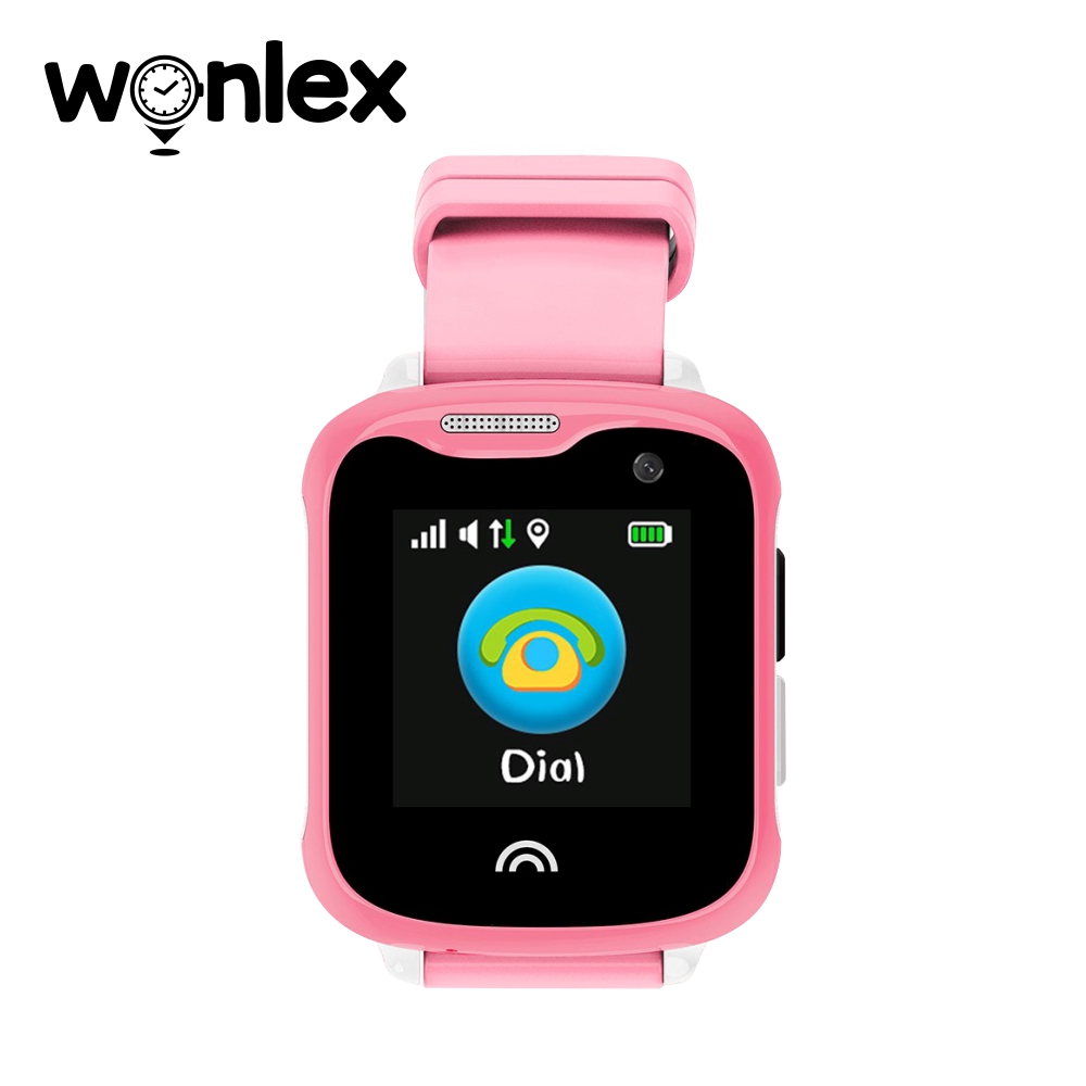 Ceas Smartwatch Pentru Copii Wonlex KT05 cu Functie Telefon, GPS, Camera, IP54 – Roz, Cartela SIM Cadou Wonlex imagine 2022 crono24.ro