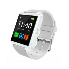 Ceas Smartwatch U8 cu Functie Apelare prin Bluetooth, Pedometru, Notificari, Monitorizare somn – Alb