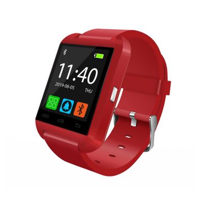 Ceas Smartwatch U8 cu Functie Apelare prin Bluetooth, Pedometru, Notificari, Monitorizare somn – Rosu
