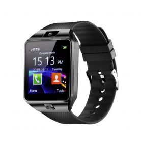 Ceas Smartwatch DZ09 cu Functie Apelare, SMS, Camera, Bluetooth, Pedometru, Android – Negru