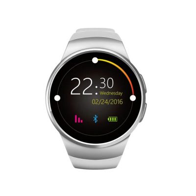 Ceas Smartwatch KW18 cu Functie Apelare, SMS, Senzor puls, Bluetooth, Pedometru, Monitorizare somn, Argintiu – Alb