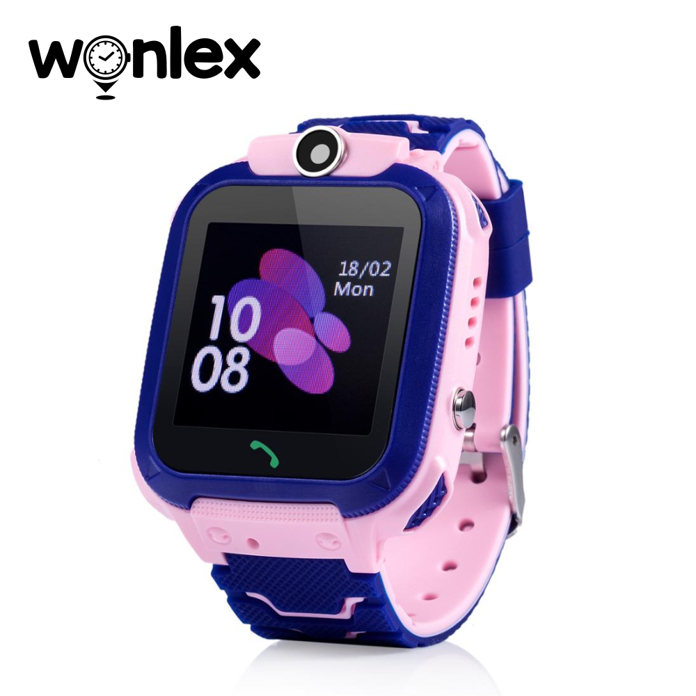 Ceas Smartwatch Pentru Copii Wonlex GW600S cu Functie Telefon, Localizare GPS, Monitorizare somn, Camera, Pedometru, SOS, IP54 – Roz, Cartela SIM Cadou