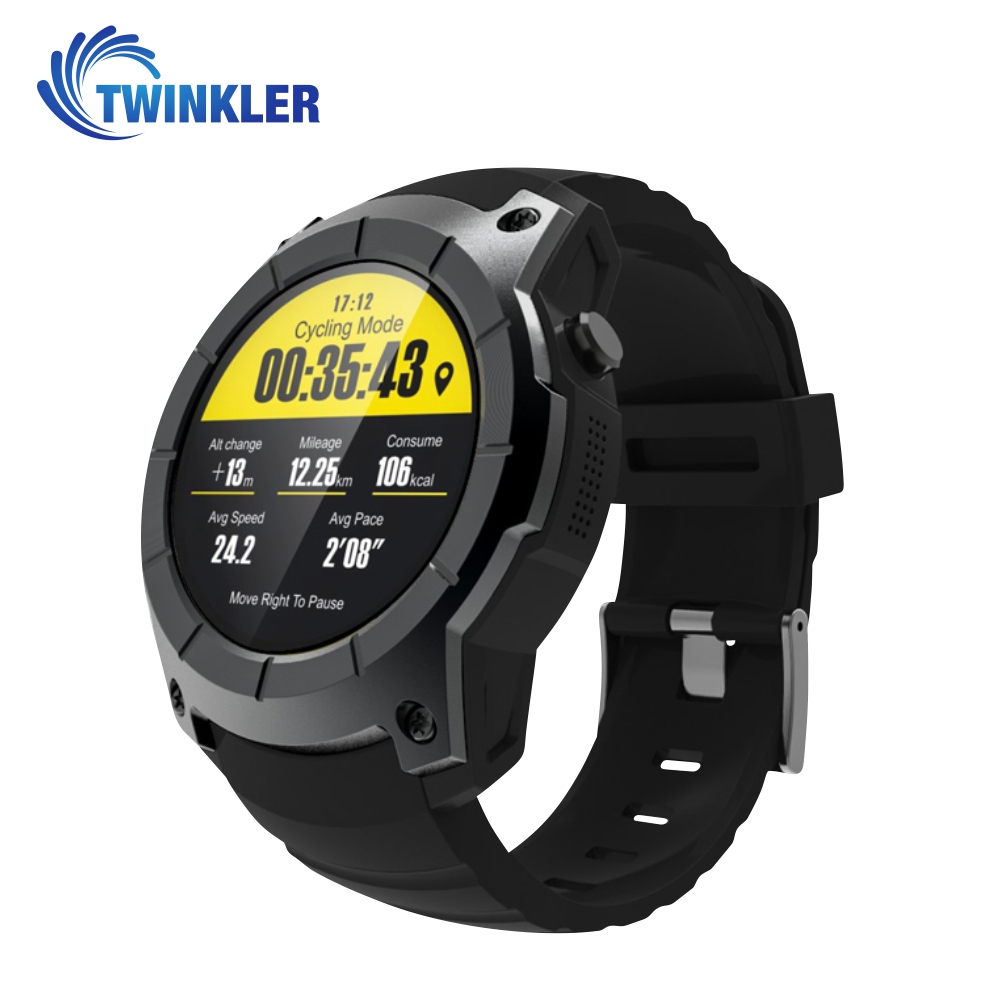 Ceas Smartwatch TKY-T1 cu Functie Apelare, Ritm cardiac, GPS, Barometru, Pedometru, Negru imagine