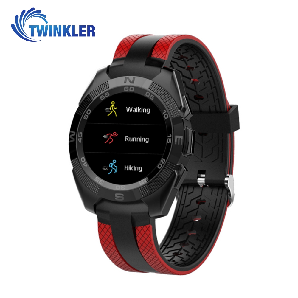 Ceas Smartwatch TKY-L3 cu Functie de monitorizare ritm cardiac, Notificari, Pedometru, Bluetooth, Rosu
