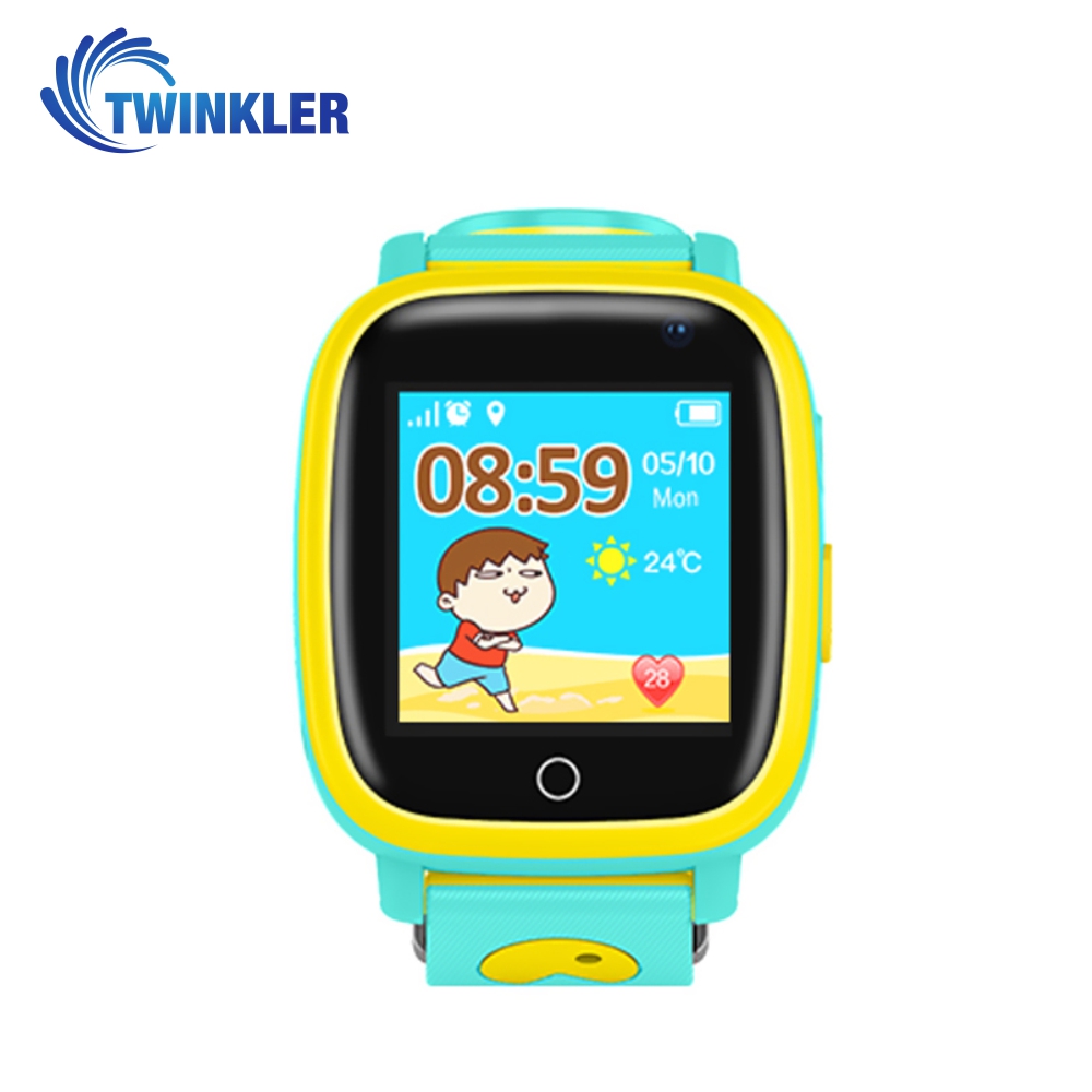 Ceas Smartwatch Pentru Copii Twinkler TKY-Q11 cu Functie Telefon, Localizare GPS, Camera, Lanterna, SOS, Pedometru, Joc matematic, IP54 – Verde Jad imagine