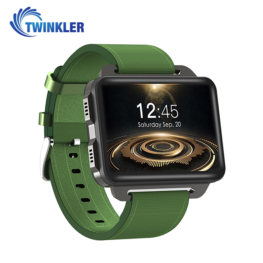 Ceas Smartwatch TKY-DM99 cu Functie Apelare, Ritm cardiac, Camera, GPS, WIFI, Apel video, Pedometru, Notificari, Android, Verde imagine
