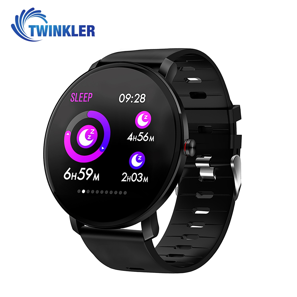 Ceas Smartwatch fitness fashion TKY-K9 Silicon cu functie de monitorizare ritm cardiac, Tensiune arteriala, Monitorizare somn, Notificari Apel/ SMS, Nivel Oxigen, Negru