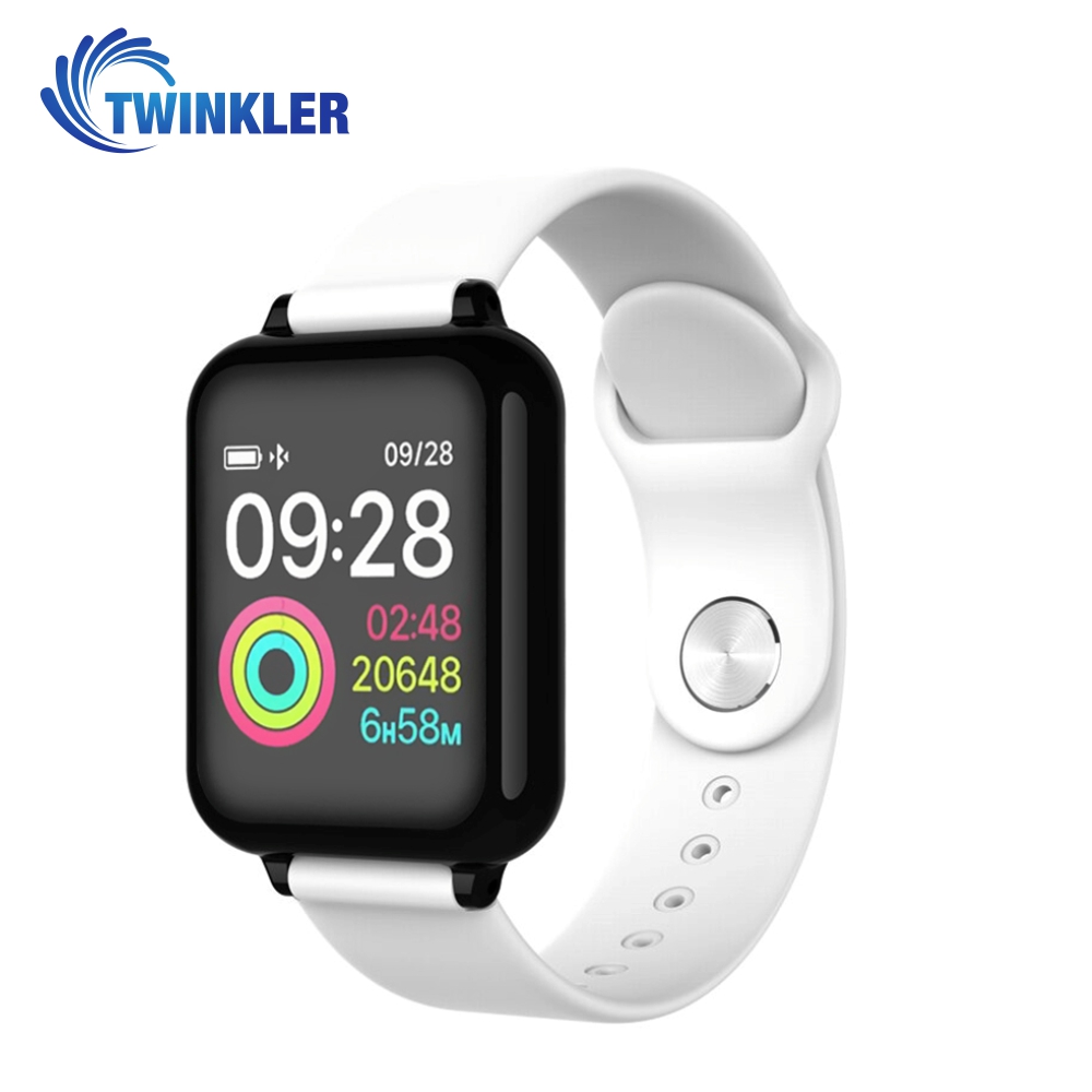 Ceas Smartwatch TKY-FT07 cu functie de monitorizare ritm cardiac, Tensiune arteriala, Nivel oxigen, Notificari Apel/ SMS, Prognoza meteo, Mod sport, Alb