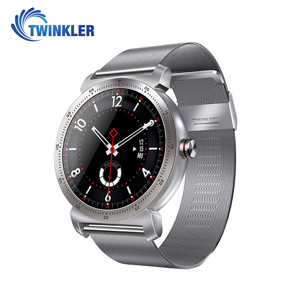 Ceas Smartwatch K88H Plus cu Functie Apelare prin Bluetooth, Senzor puls, Monitorizare somn, Notificari, Pedometru, Incarcare magnetica, Argintiu Twinkler imagine 2022 crono24.ro
