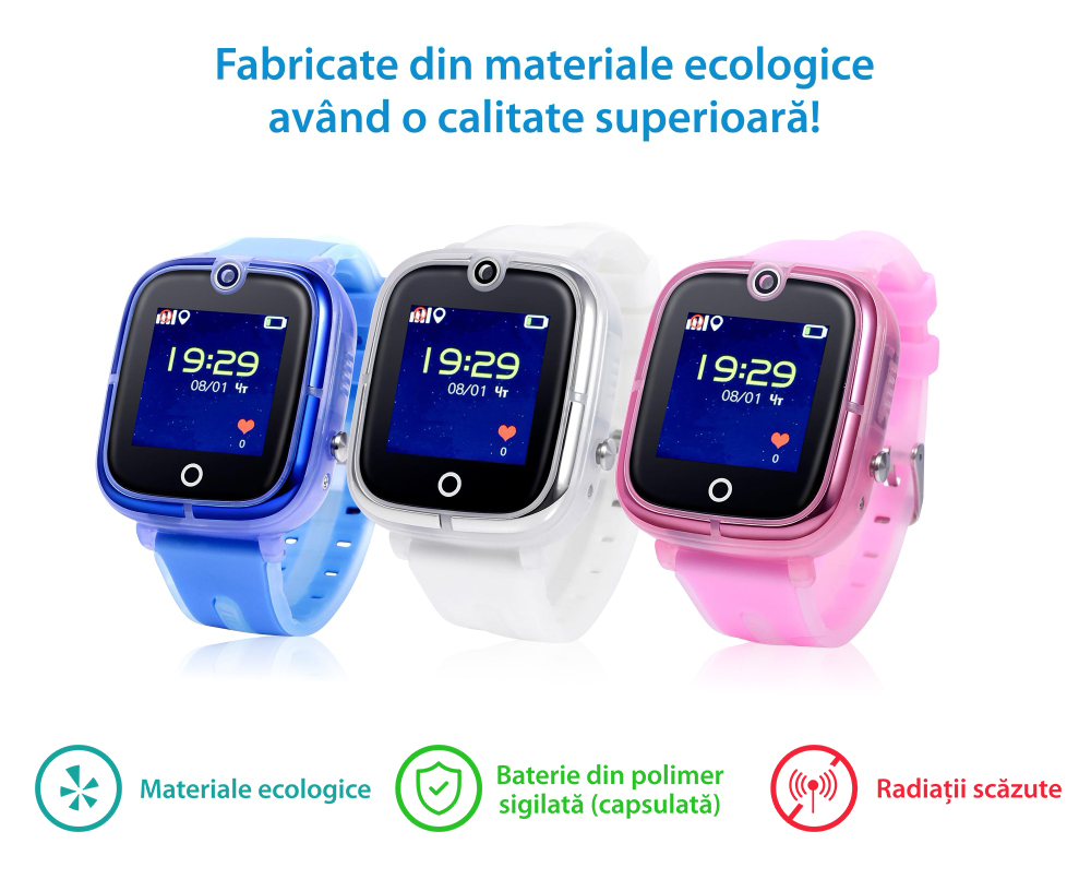 Ceas Smartwatch Pentru Copii Wonlex KT07 cu Functie Telefon, Localizare GPS, Camera, Apel Monitorizare, Pedometru, SOS – Albastru, Cartela SIM Cadou