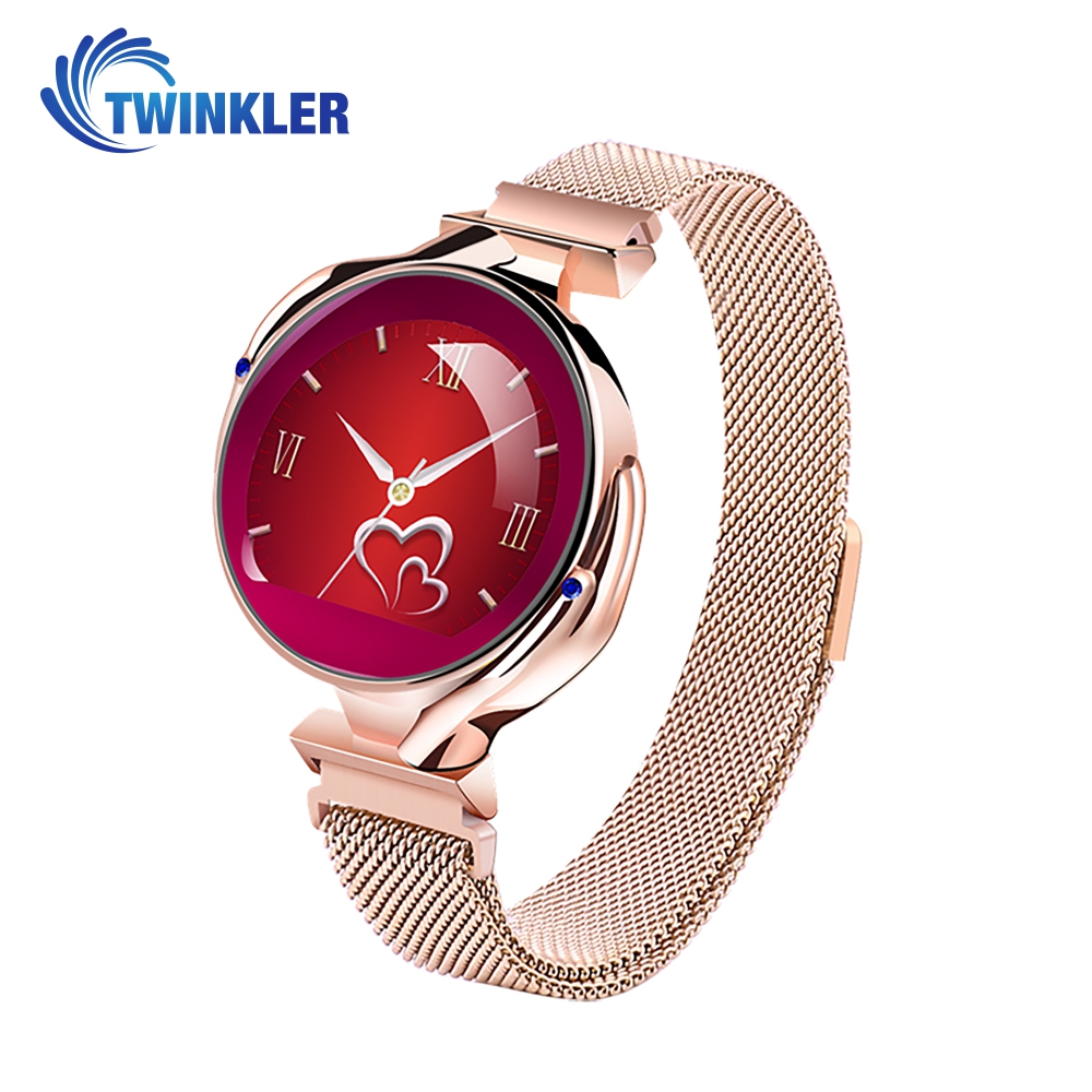 Ceas Smartwatch fashion Twinkler TKY-Z38 (S816) cu functie de monitorizare ritm cardiac, Tensiune arteriala, Calitate somn, Notificari, Vizualizare mesaje, Functie respingere apel, Auriu