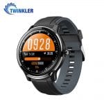 Ceas Smartwatch TKY-QS80 cu functie de monitorizare ritm cardiac, Tensiune arteriala, Nivel oxigen, Pedometru, Distanta parcursa, Calorii arse, Notificari Apel/ SMS, Negru-Gri