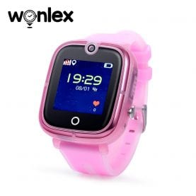 Ceas Smartwatch Pentru Copii Wonlex KT07 cu Functie Telefon, Localizare GPS, Camera, Apel Monitorizare, Pedometru, SOS – Roz, Cartela SIM Cadou