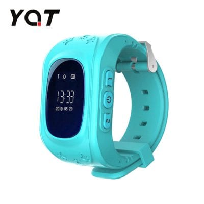 Ceas Smartwatch Pentru Copii YQT Q50 cu Functie Telefon, Localizare GPS, SOS – Turcoaz, Cartela SIM Cadou