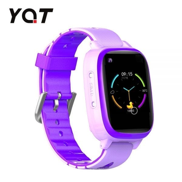 Ceas Smartwatch Pentru Copii YQT T5 cu Functie Telefon, Apel video, Localizare GPS, Istoric traseu, Apel de Monitorizare, Camera, Lanterna, Android, 4G, Mov, Cartela SIM Cadou