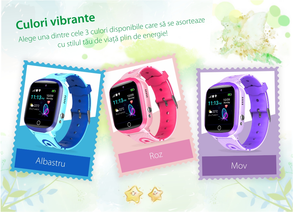 Ceas Smartwatch Pentru Copii Twinkler TKY-Q15 cu Functie Telefon, Localizare GPS, Istoric traseu, Apel de Monitorizare, Camera, SOS, Joc Matematic, Albastru, Cartela SIM Cadou