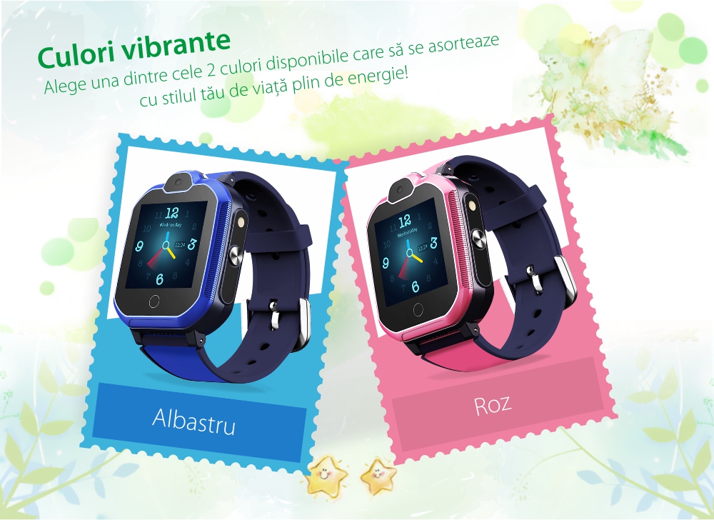 Ceas Smartwatch Pentru Copii YQT T6 cu Functie Telefon, Apel video, Localizare GPS, Istoric traseu, Apel de Monitorizare, Camera, Lanterna, Android, 4G, Albastru, Cartela SIM Cadou