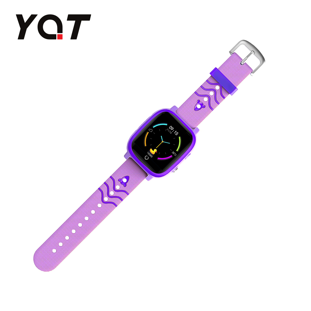 Ceas Smartwatch Pentru Copii YQT T5 cu Functie Telefon, Apel video, Localizare GPS, Istoric traseu, Apel de Monitorizare, Camera, Lanterna, Android, 4G, Mov, Cartela SIM Cadou