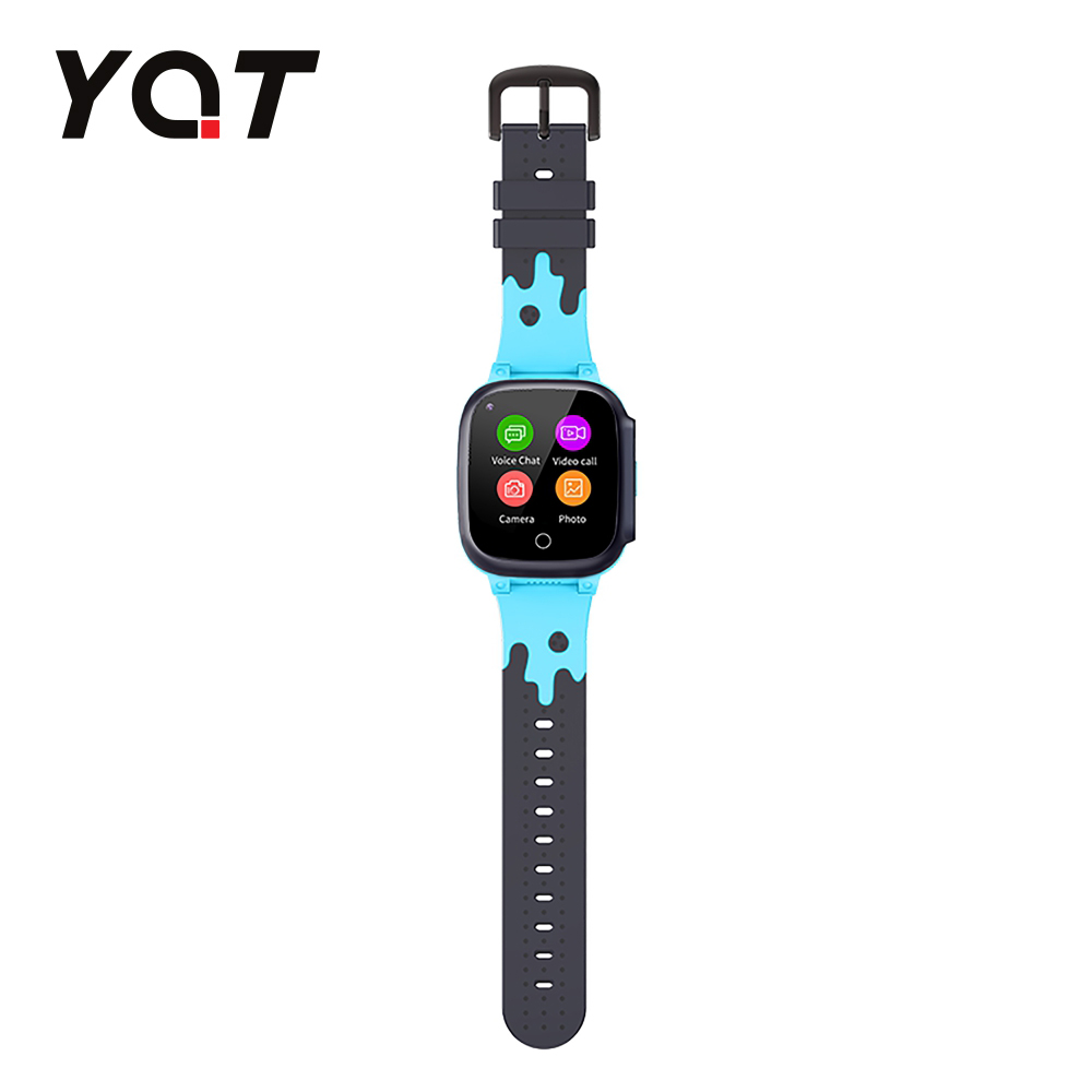 Ceas Smartwatch Pentru Copii YQT T8 cu Functie Telefon, Apel video, Localizare GPS, Istoric traseu, Pedometru, Apel de Monitorizare, Camera, Android, 4G, Albastru, Cartela SIM Cadou