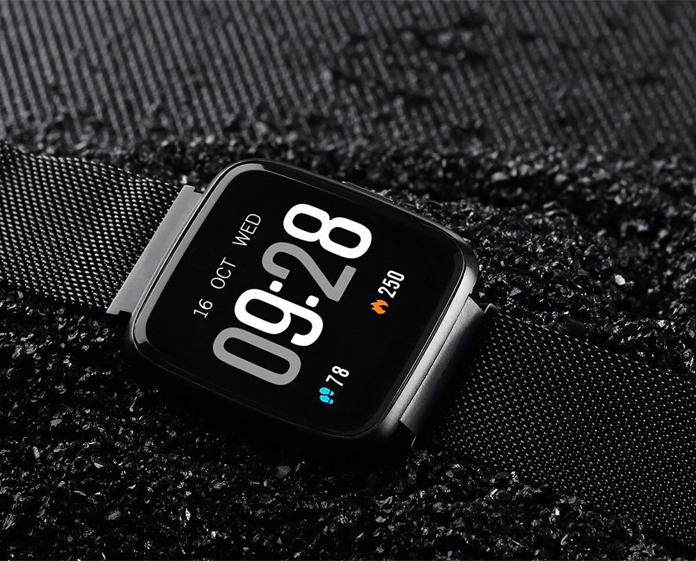 Ceas Smartwatch Twinkler TKY-Y7 cu functie de monitorizare ritm cardiac, Tensiune arteriala, Calitate somn, Distanta parcursa, Calorii arse, Afisare mesaje, Incarcare magnetica, Auriu