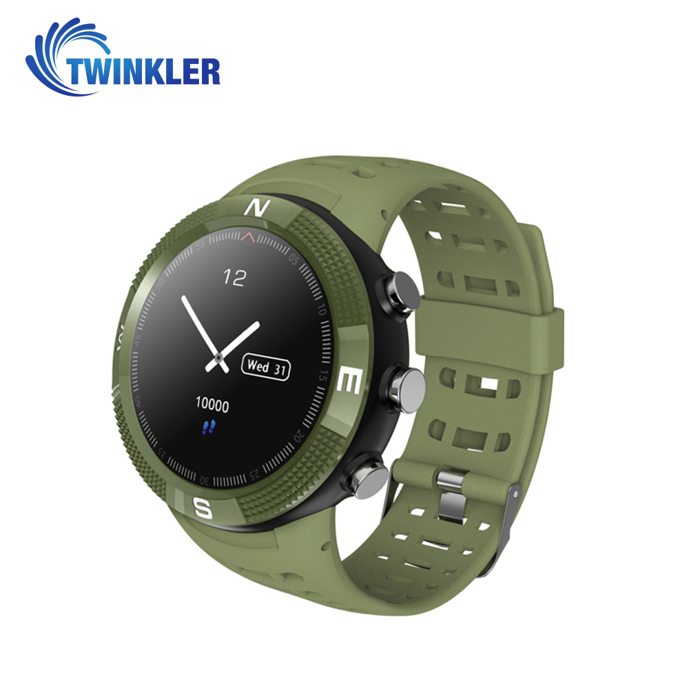 Ceas Smartwatch Twinkler TKY-F18 cu functie de monitorizare ritm cardiac, Nivel calitate somn, GPS, Busola, Incarcare magnetica, Verde imagine