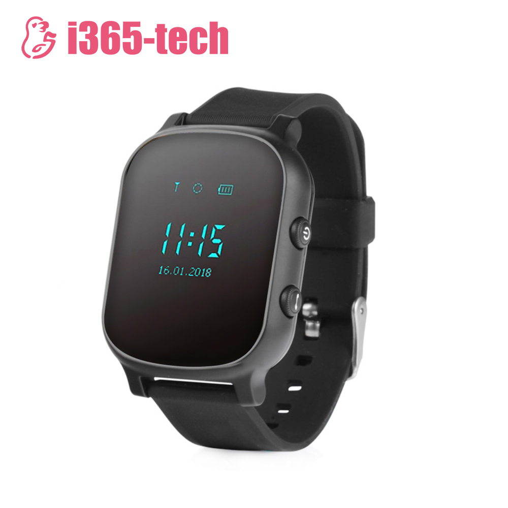 Ceas Smartwatch Pentru Copii i365-Tech T58 cu Functie Telefon, Localizare GPS, Istoric traseu, Apel de Monitorizare, Negru imagine