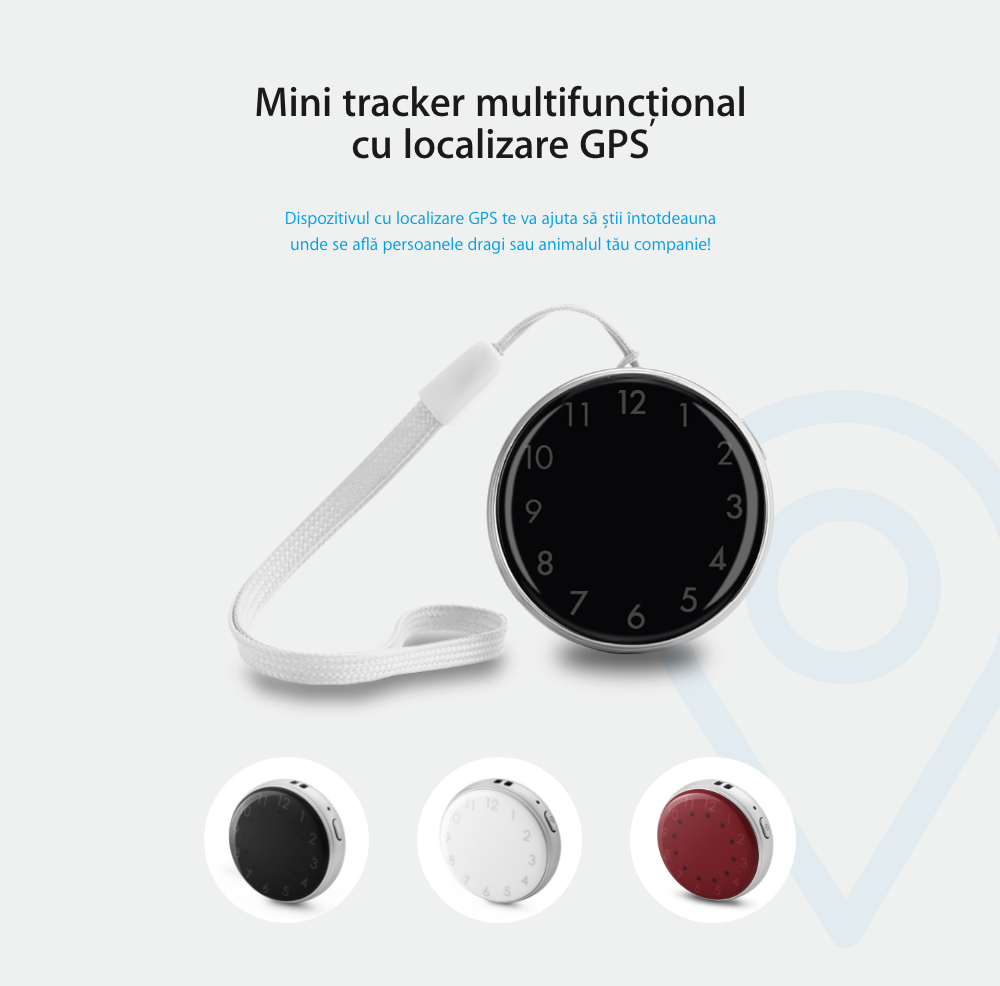 Mini GPS tracker i365-Tech A12 cu Functie Localizare GPS, Istoric traseu, Apel monitorizare, Negru