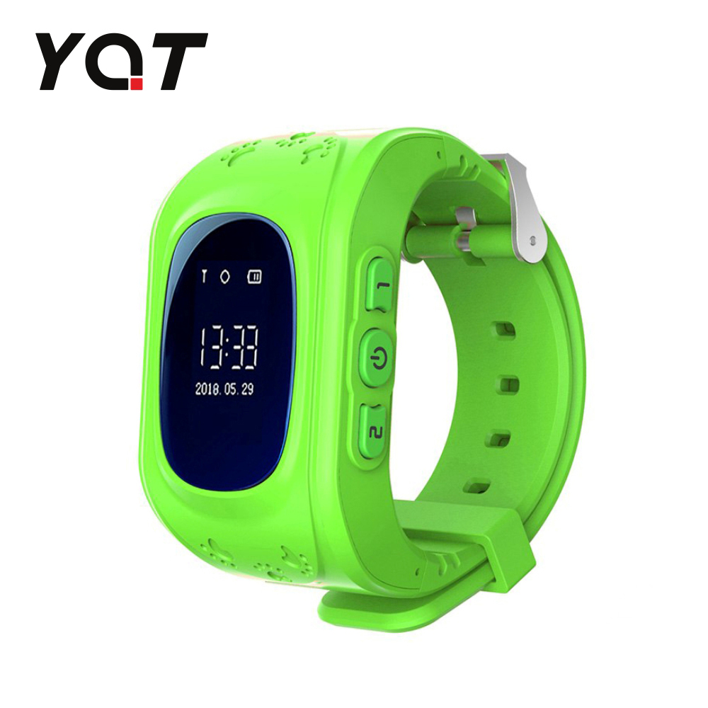 Ceas Smartwatch Pentru Copii YQT Q50 cu Functie Telefon, Localizare GPS, SOS &#8211; Verde, Cartela SIM Cadou