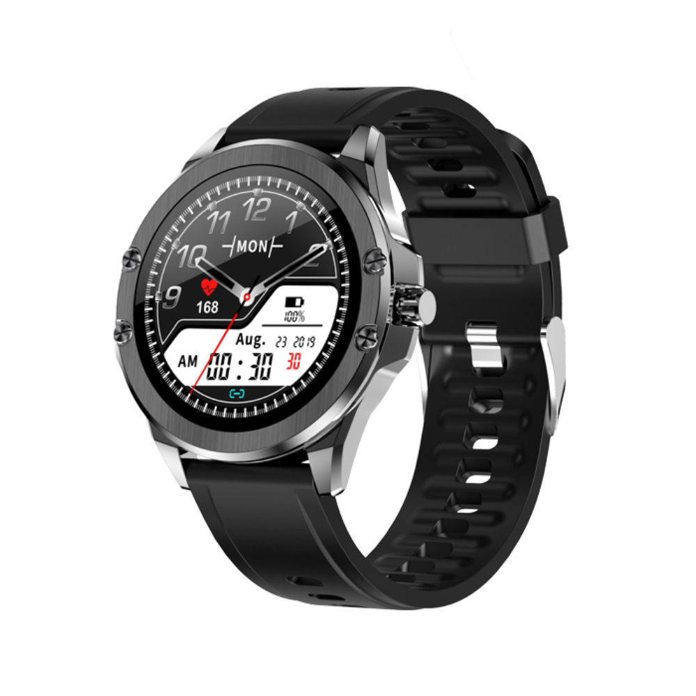 Ceas smartwatch, Twinkler TKY-Y28, Negru, Functie masurarea ritmului cardiac, Rezistenta la apa IP54, Pedometru, Calitatea somnului