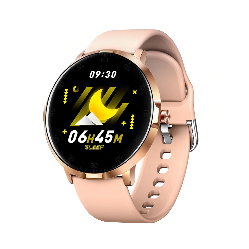 Ceas smartwatch, Twinkler TKY-K16, Auriu, Bratara silicon, Monitorizare ritm cardiac, Pedometru, Notificari, 8 moduri sportive imagine